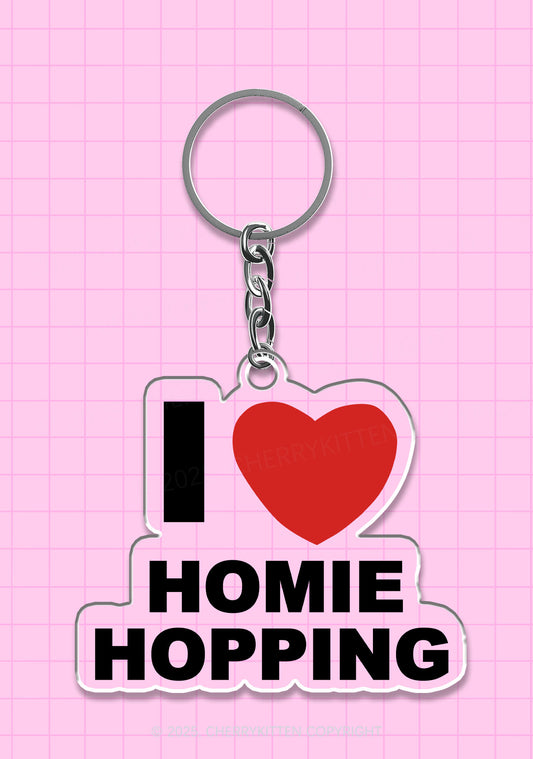 I Love Homie Hopping 1Pc Y2K Keychain Cherrykitten