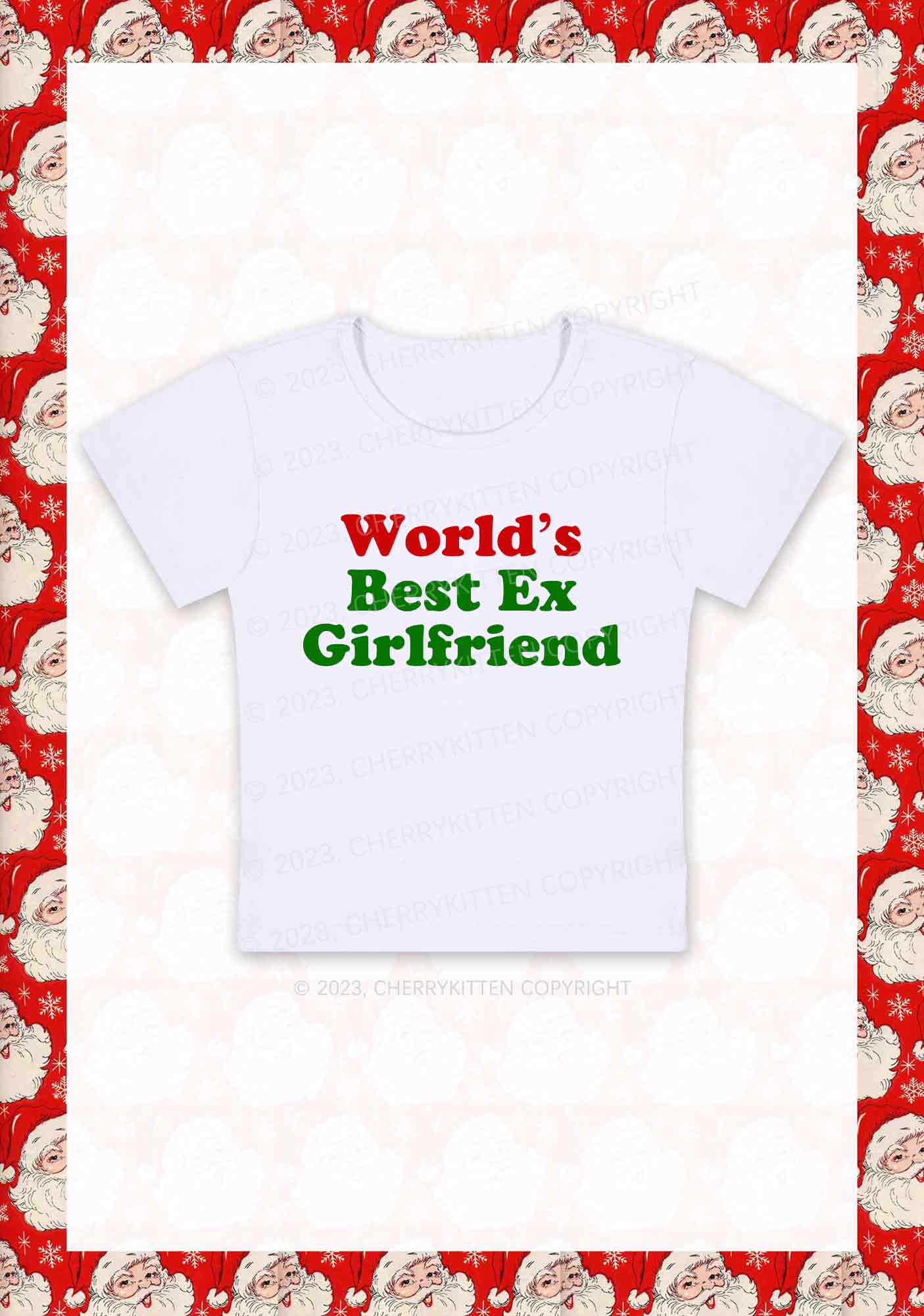 Best Ex Girlfriend Christmas Y2K Baby Tee Cherrykitten