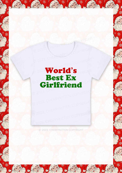 Best Ex Girlfriend Christmas Y2K Baby Tee Cherrykitten