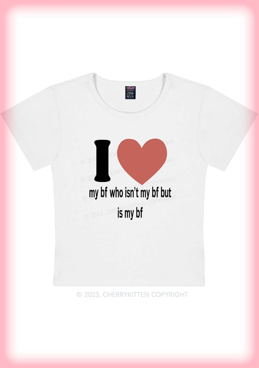 I Love Who Isn't My Bf Valentine's Day Y2K Baby Tee Cherrykitten