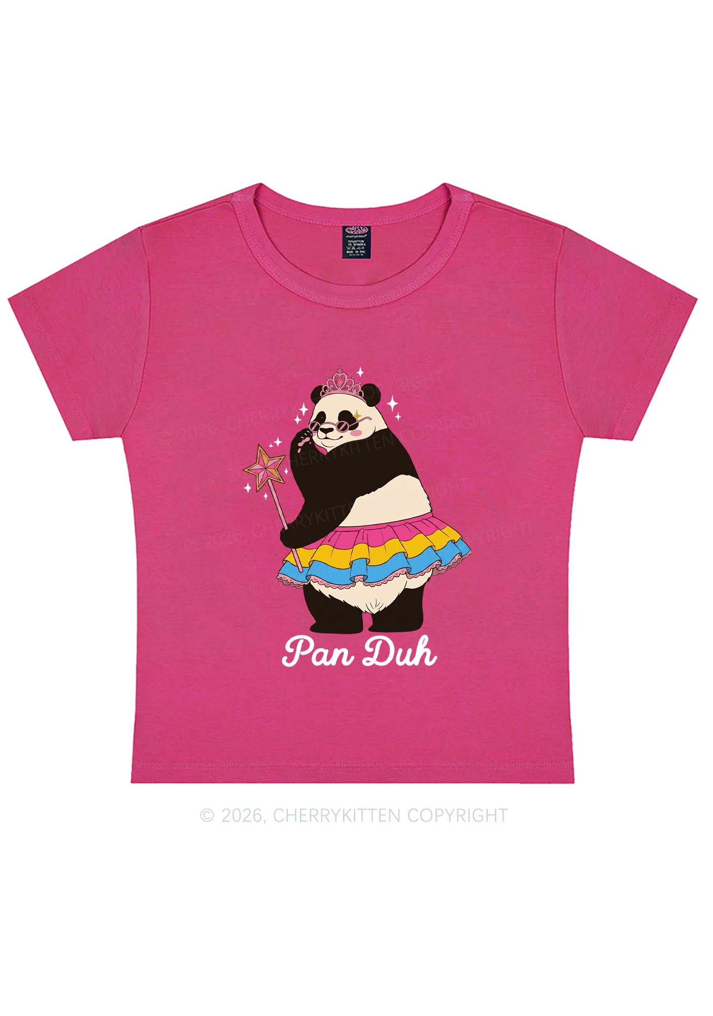 Pan Duh Pride Y2K Baby Tee Cherrykitten