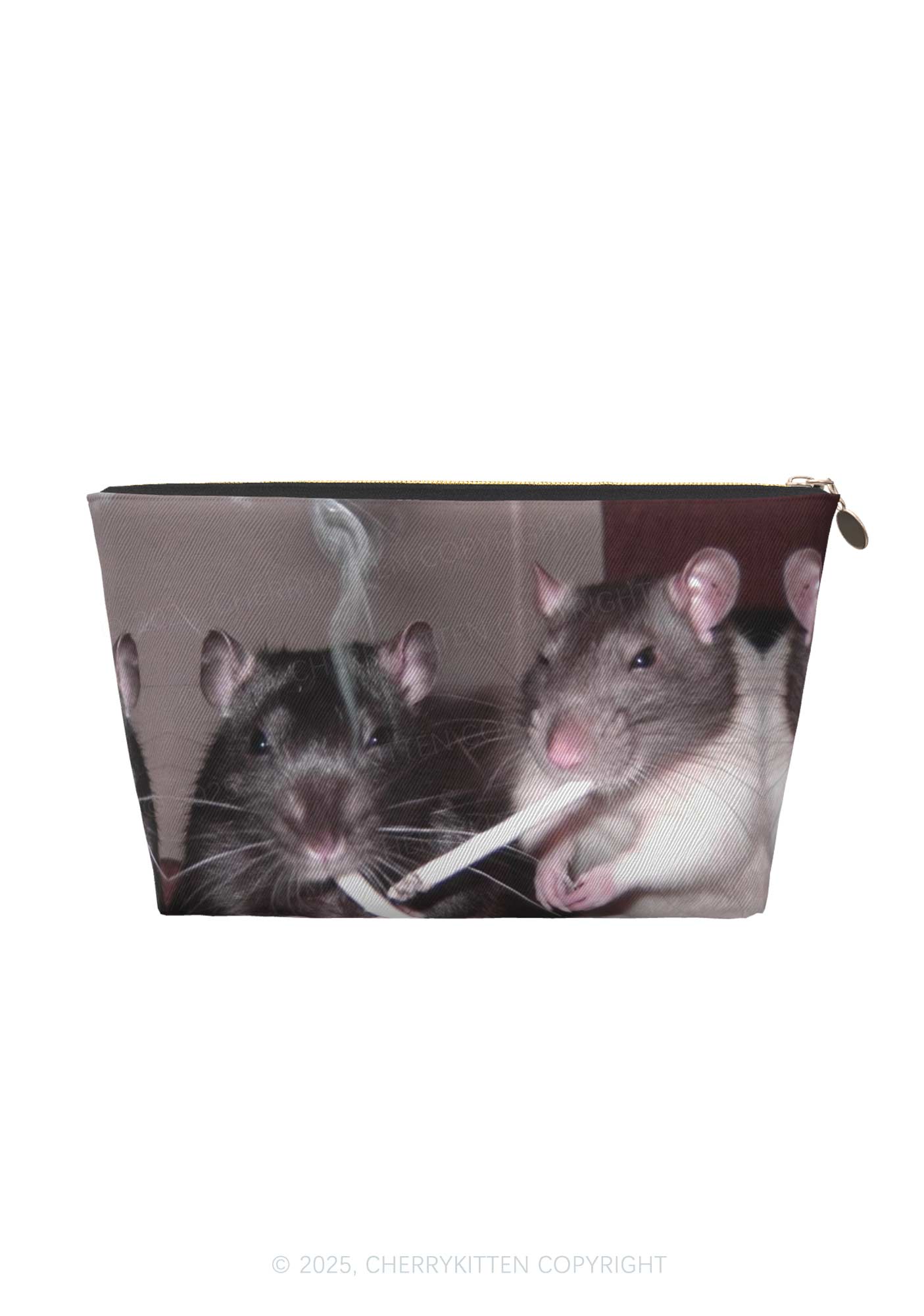 Smoking Rats Y2K Leather Makeup Bag Cherrykitten