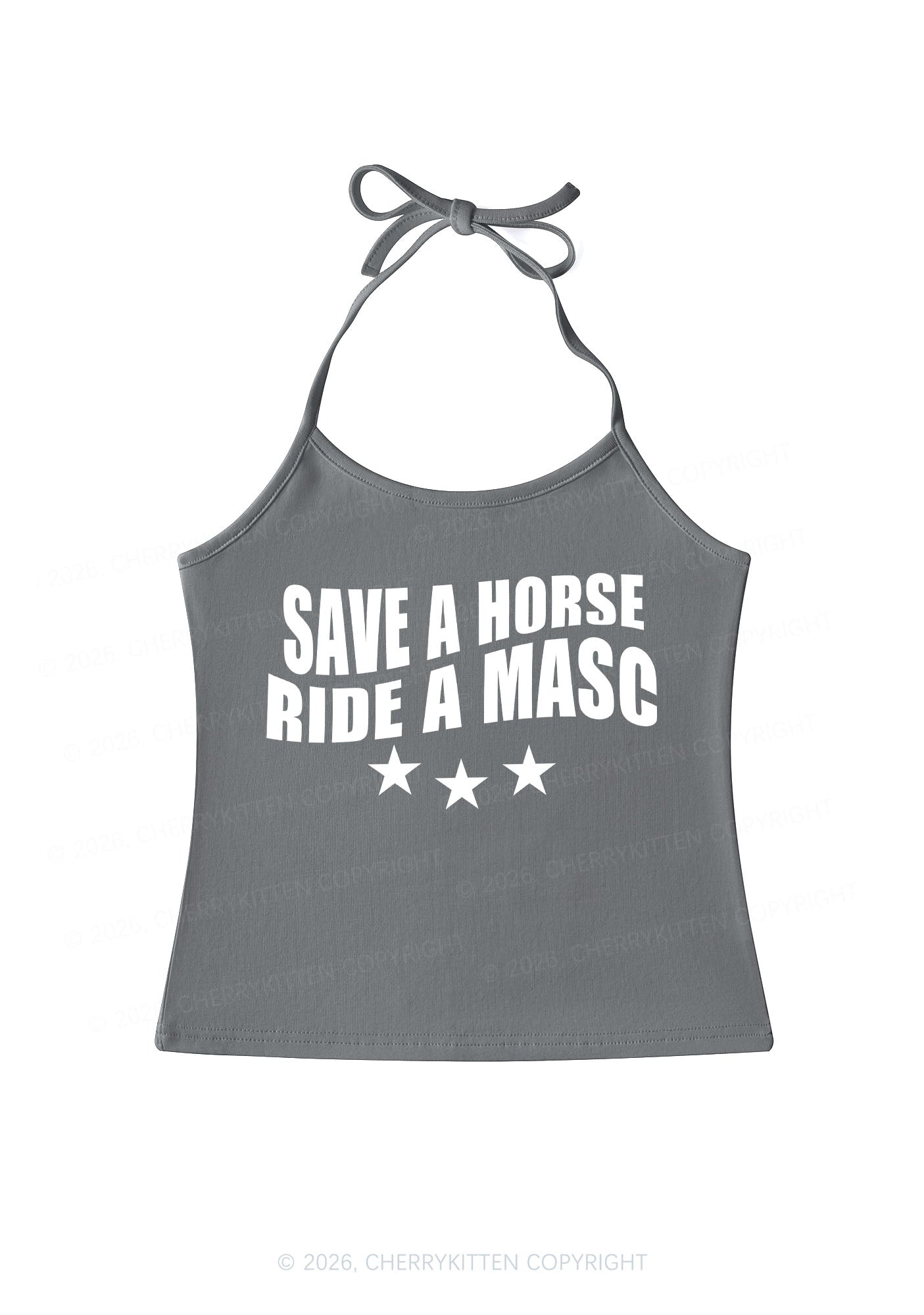 Ride A Masc Pride Y2K Halter Neck Cami Cherrykitten