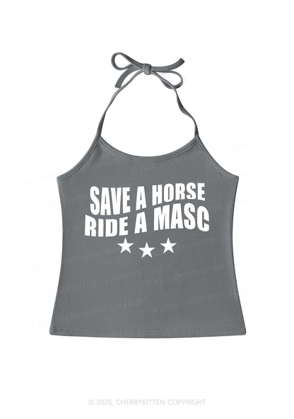 Ride A Masc Pride Y2K Halter Neck Cami Cherrykitten
