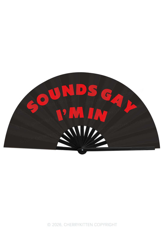 Sounds Gay Y2K Rave Hand Fan Cherrykitten