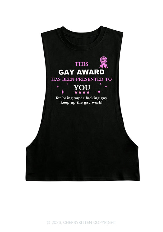 Gay Award Presented You Pride Y2K Men Muscle Side Cutoff Tank Top Cherrykitten