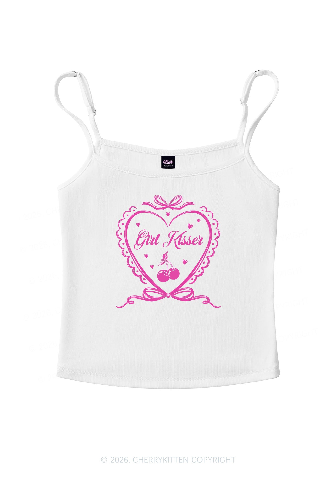 Girl Kisser Pride Y2K Spaghetti Strap Cami Cherrykitten