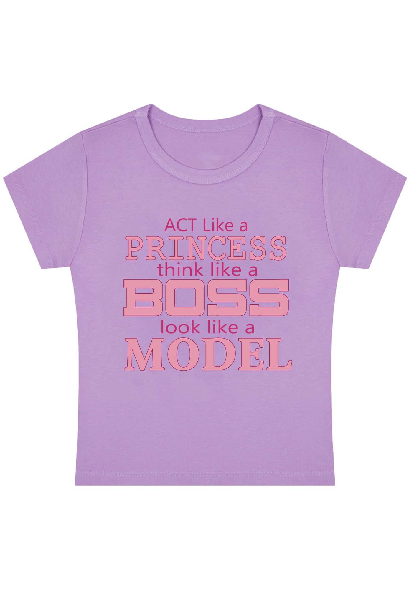 Princess Boss Model Y2K Baby Tee