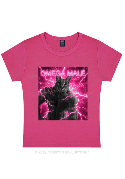Omega Male Y2K Baby Tee Cherrykitten