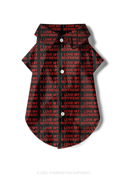 I Love My Boyfriend Y2K Pet Shirts Cherrykitten