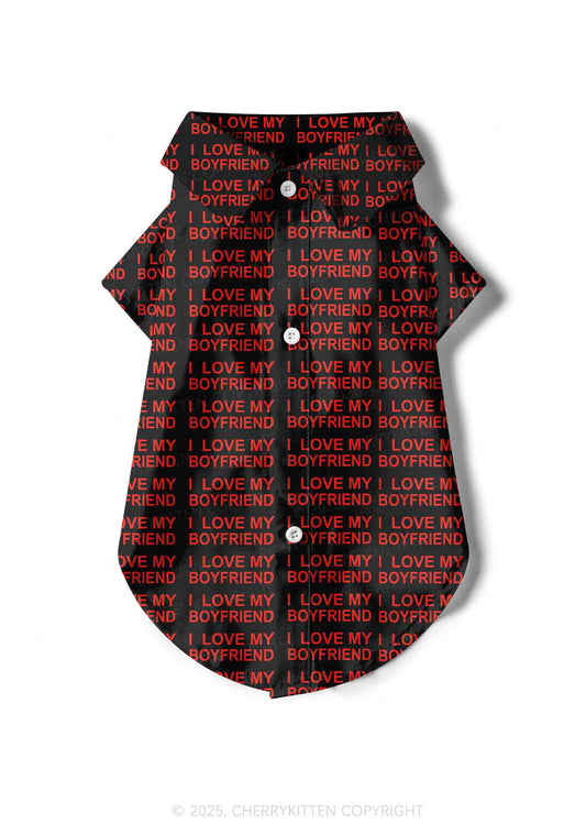 I Love My Boyfriend Y2K Pet Shirts Cherrykitten