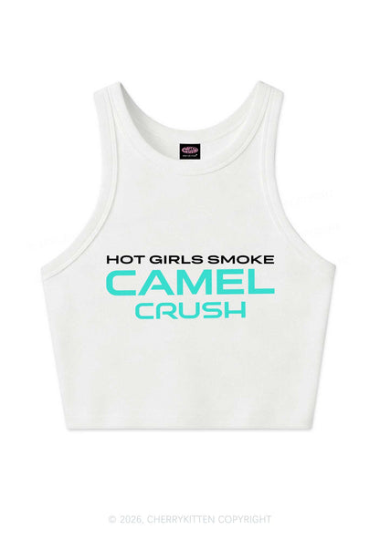 Hot Girls Smoke Mint Y2K Crop Tank Top Cherrykitten