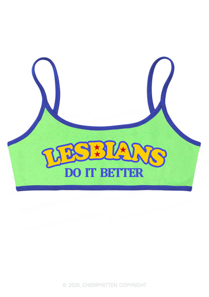 Lesbians Do It Better Pride Y2K Super Crop Cami Cherrykitten