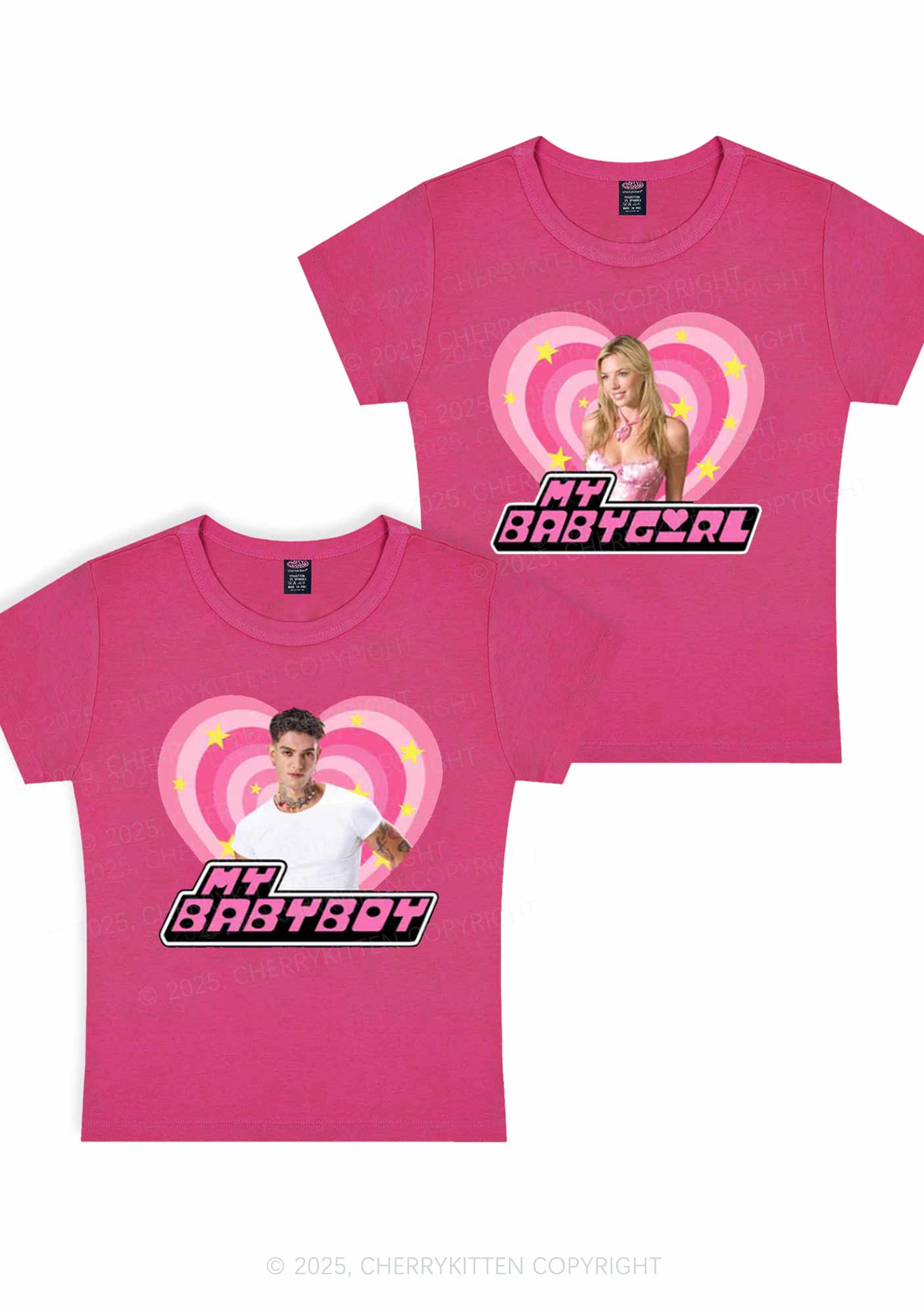 Custom Photo My Baby Y2K Valentine's Day Baby Tee Cherrykitten
