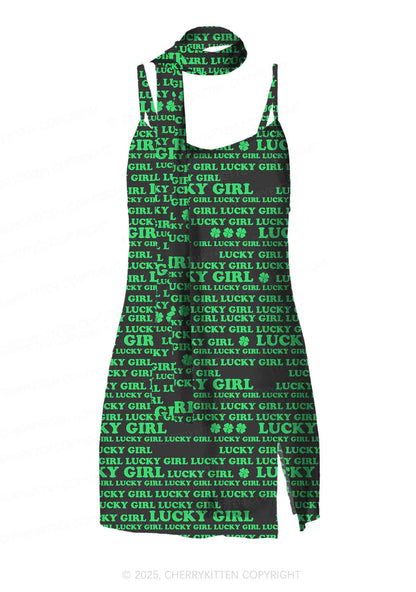 Lucky Girl Y2K Mesh Slip Dress Cherrykitten