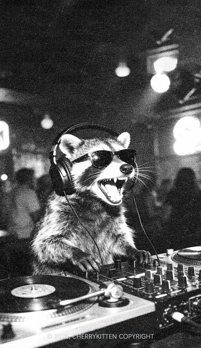 DJ Raccoon Turntable Y2K Phone Case Cherrykitten