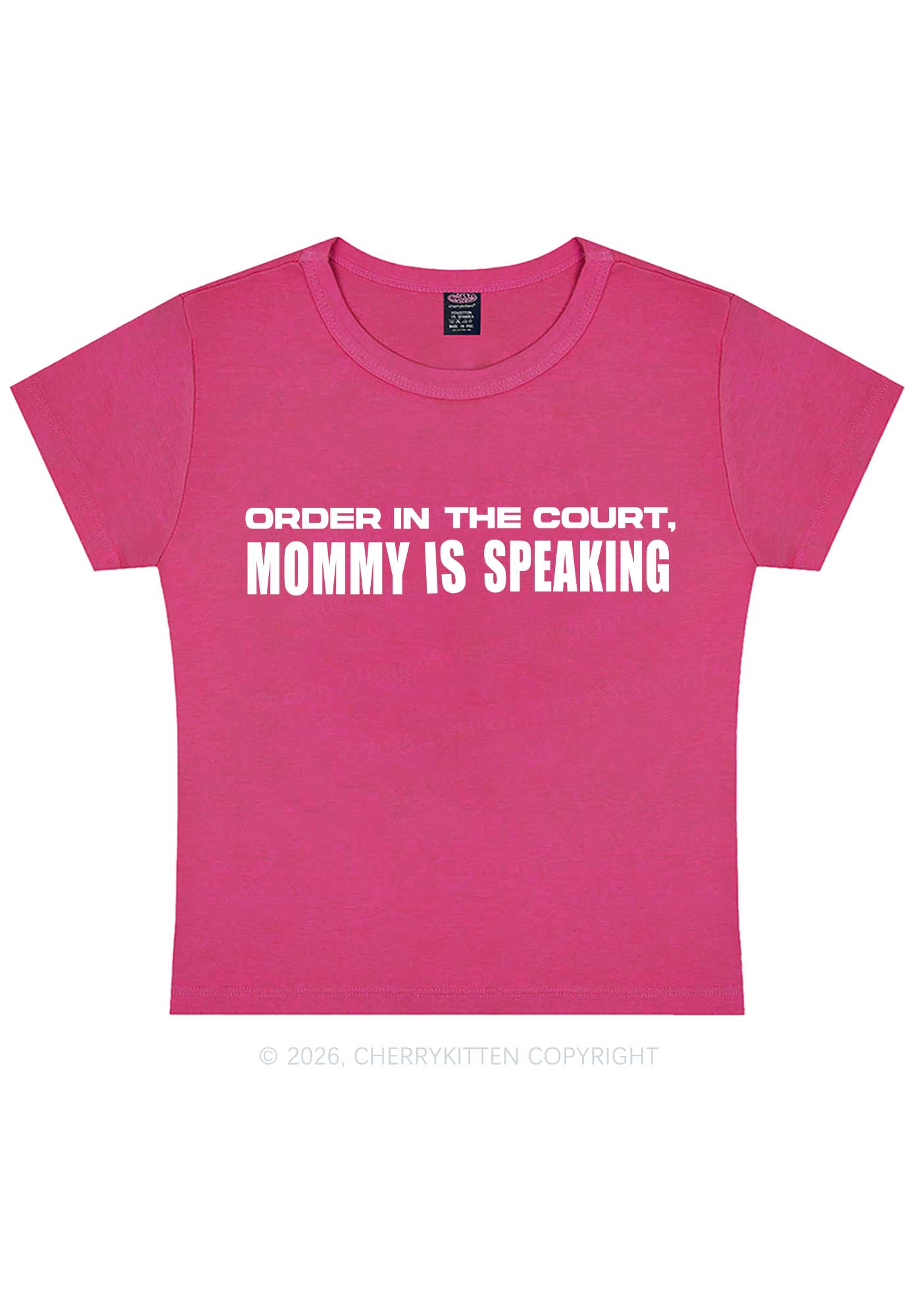 Mommy Is Speaking Y2K Baby Tee Cherrykitten
