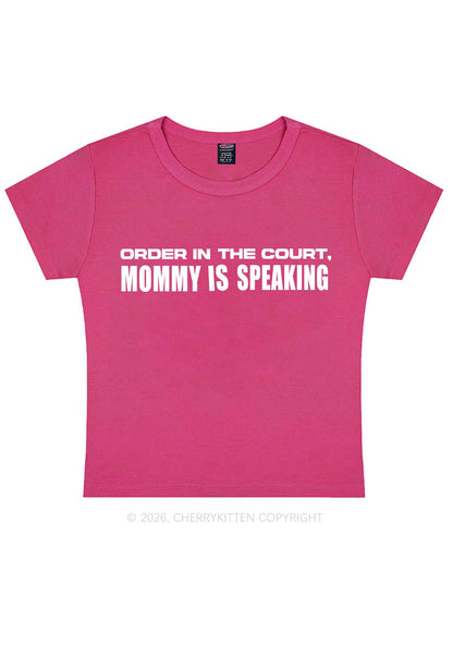 Mommy Is Speaking Y2K Baby Tee Cherrykitten