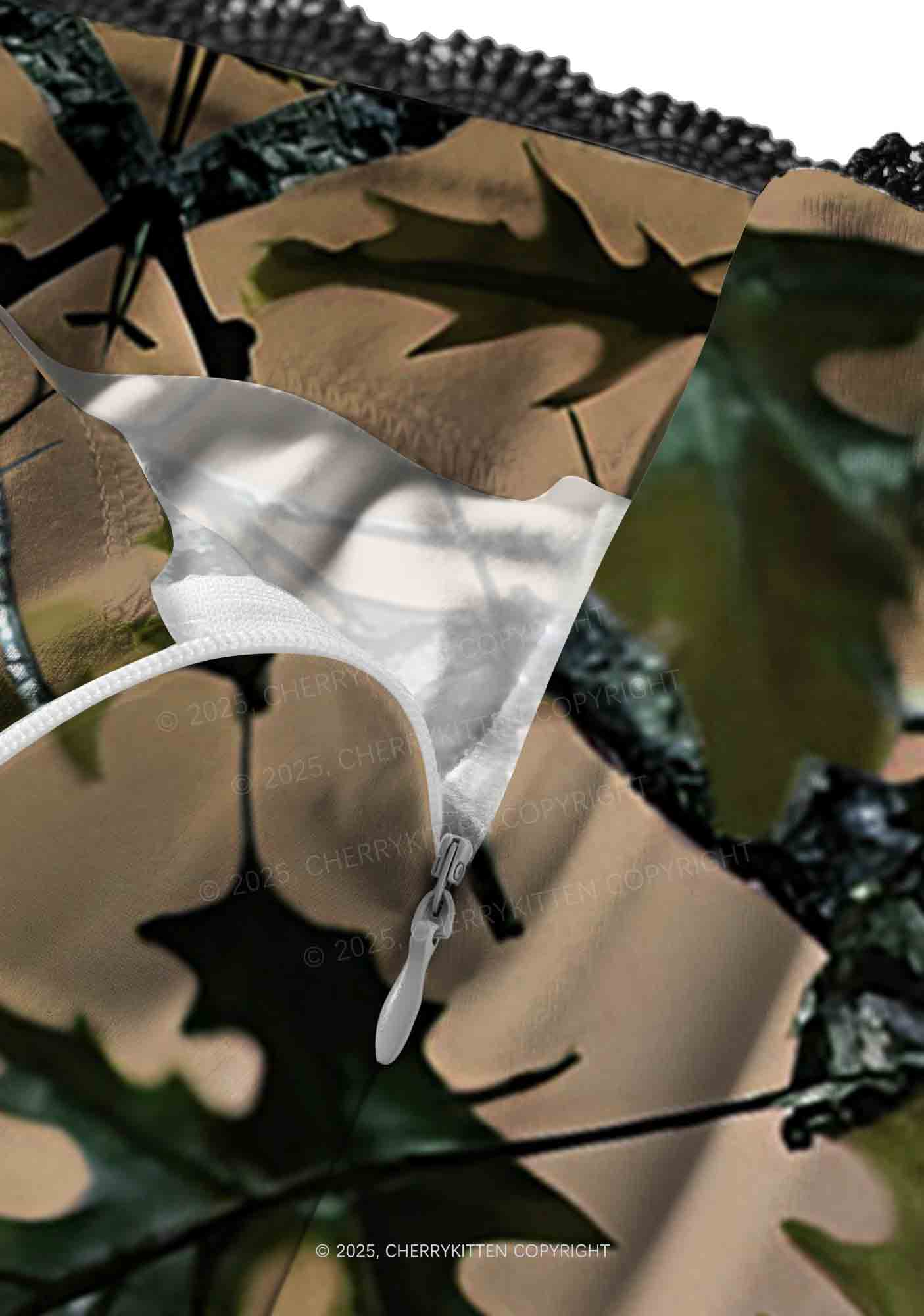 Branches Camouflage Y2K Print Midi Skirt Cherrykitten