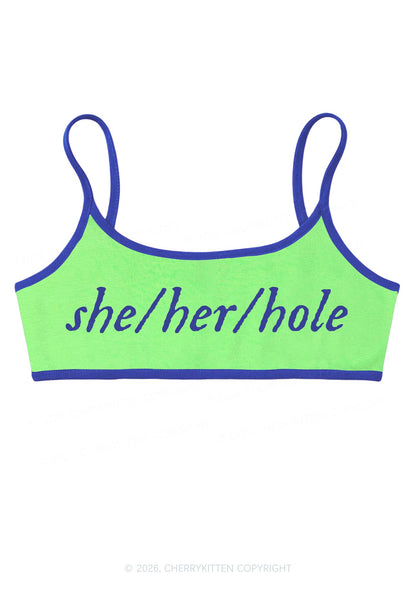 She Her Hole Pride Y2K Super Crop Cami Cherrykitten