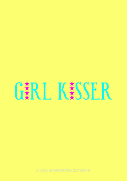 Yellow Girl Kisser Pride 1Pc Y2K Pin Badge Cherrykitten