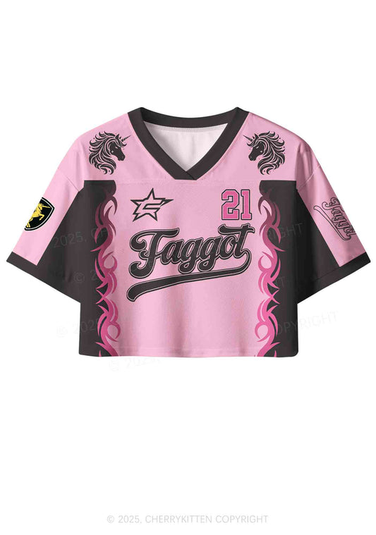Custom Unicorn Faggot Pride Y2K Crop Sport Jersey Shirts Cherrykitten