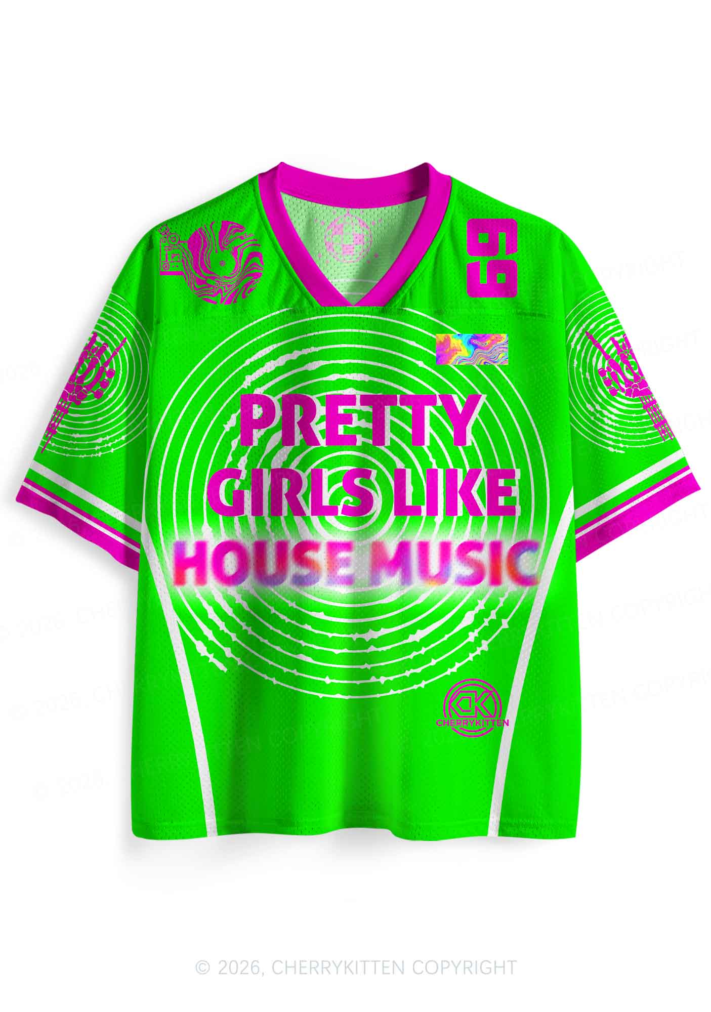 Pretty Girls Like House Music Y2K Sport Jersey Shirts Cherrykitten