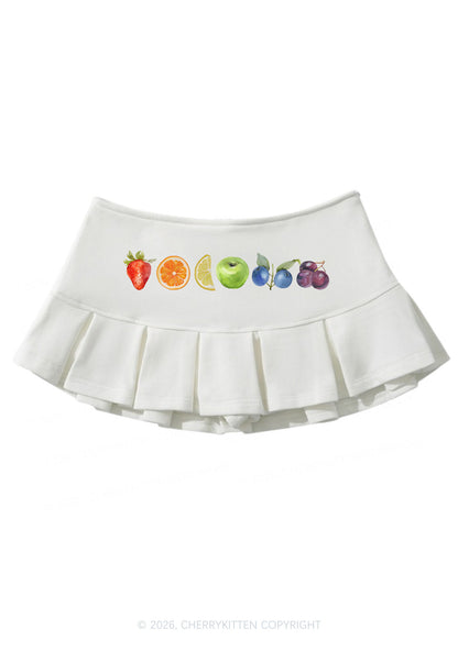 Six Fruity Pride Y2K Mini Pleated Skirts Cherrykitten