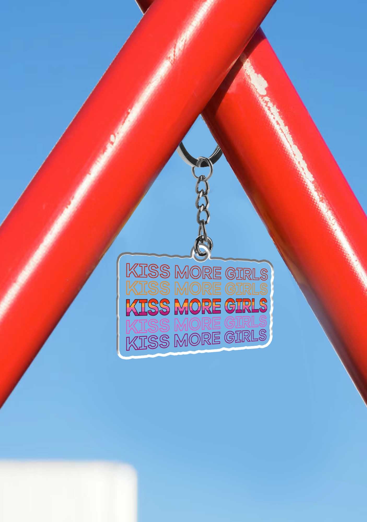 Kiss More Girls 1Pc Y2K Keychain Cherrykitten