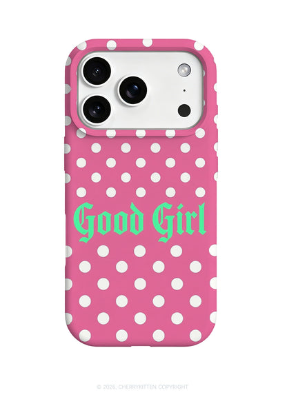 Good Girl White Dots On Pink Y2K Phone Case Cherrykitten