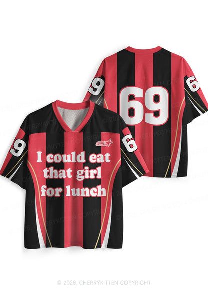 Eat That Girl For Lunch Pride Y2K Sport Jersey Shirts Cherrykitten