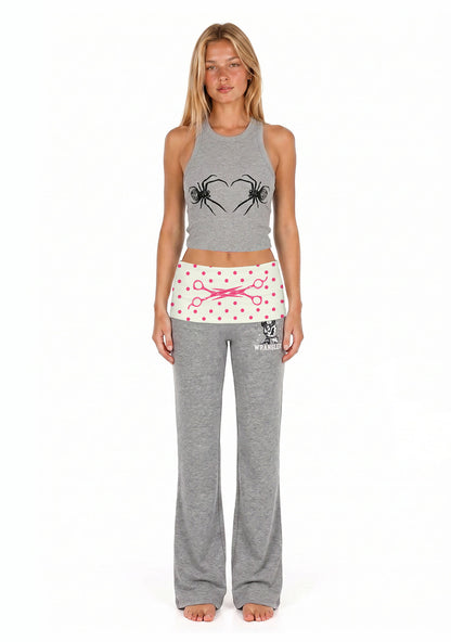 Pink Scissors Pride Y2K Print Foldover Waistband Cherrykitten