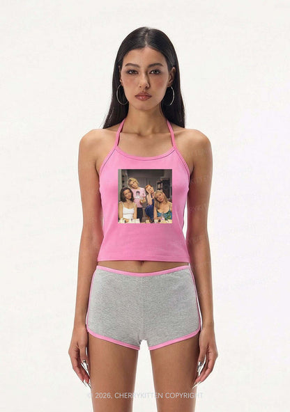 Girl Puzzled Y2K Halter Neck Cami Cherrykitten