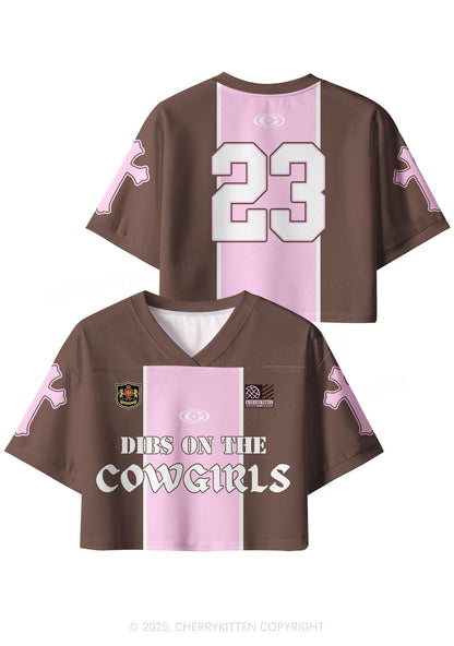Custom Dibs On The Cowgirls Y2K Crop Sport Jersey Shirts Cherrykitten