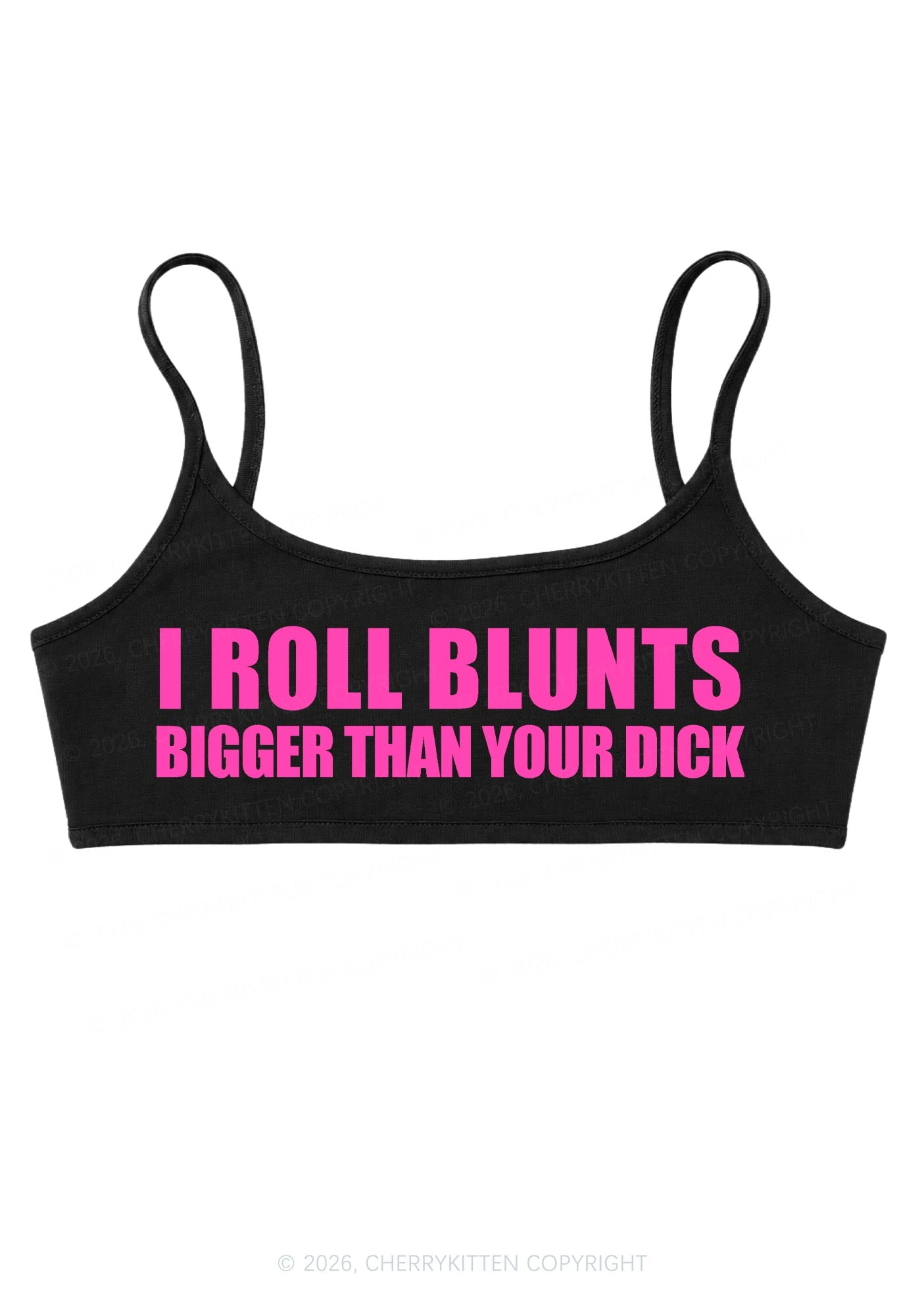 I Roll Blunts Y2K Super Crop Cami Cherrykitten