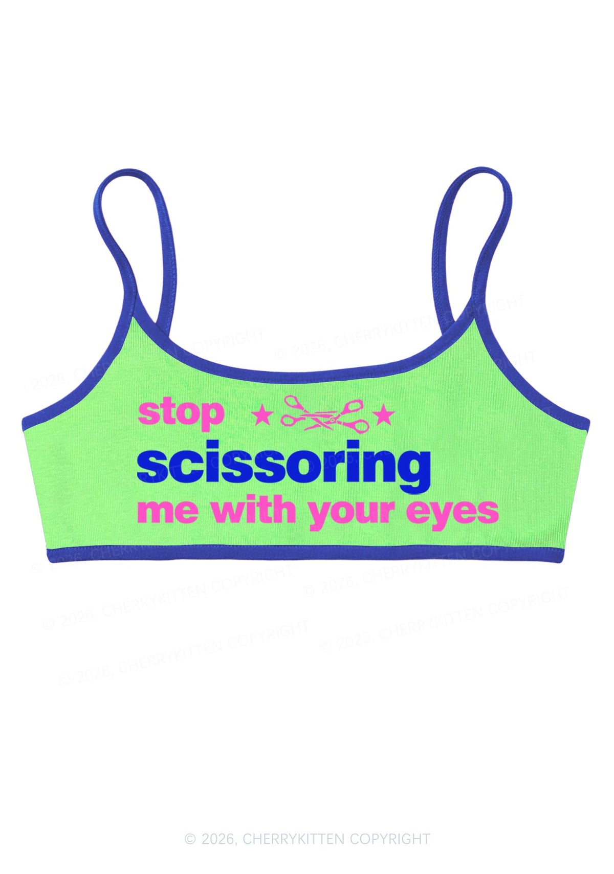 Stop Scissoring Me Pride Y2K Super Crop Cami Cherrykitten