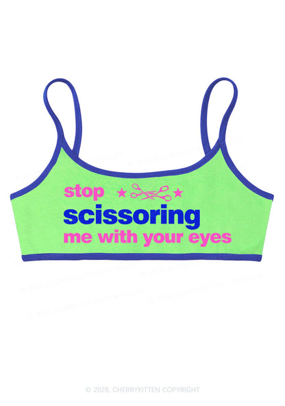 Stop Scissoring Me Pride Y2K Super Crop Cami Cherrykitten