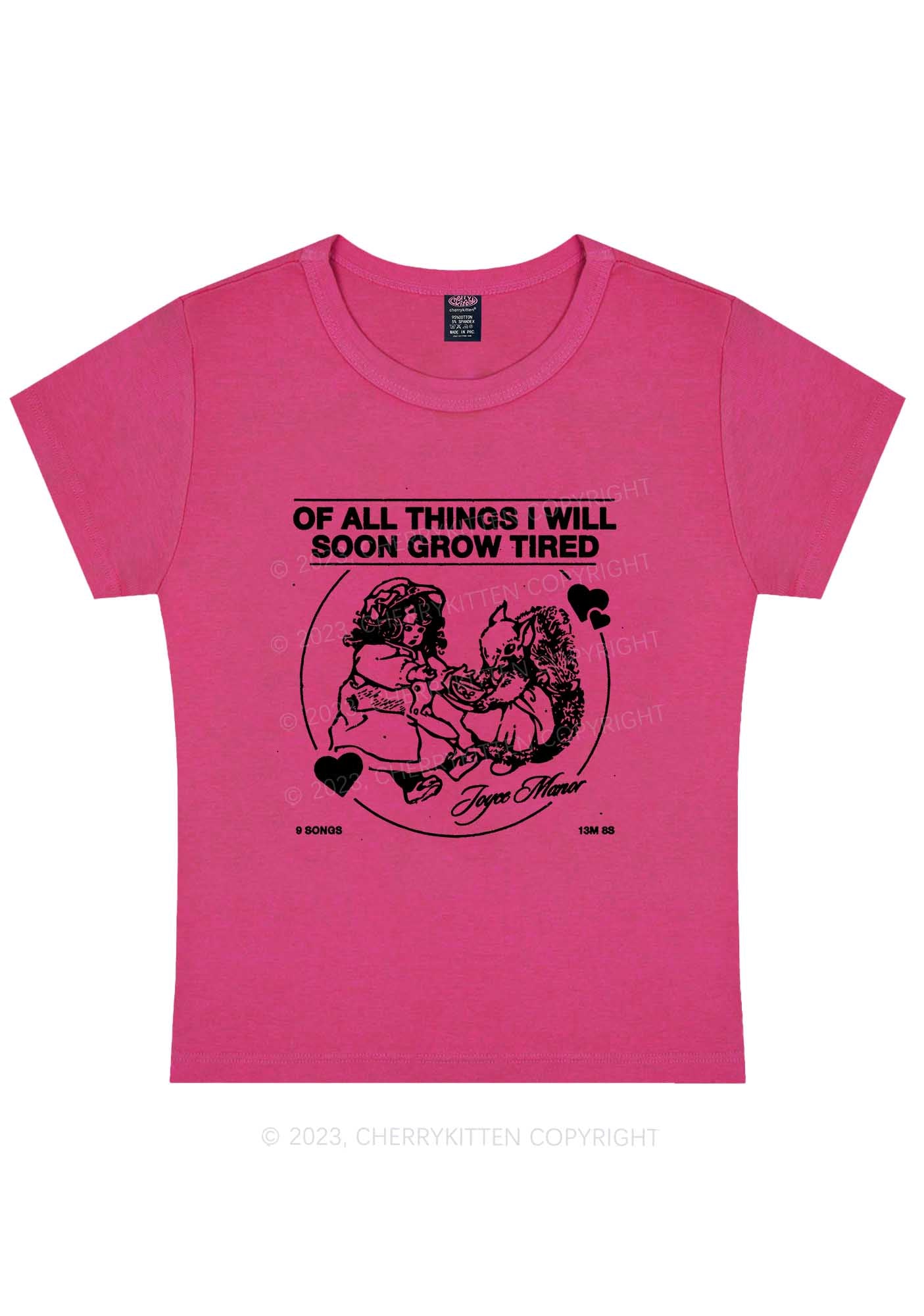 Curvy I Grow Tired All Things Y2K Baby Tee Cherrykitten