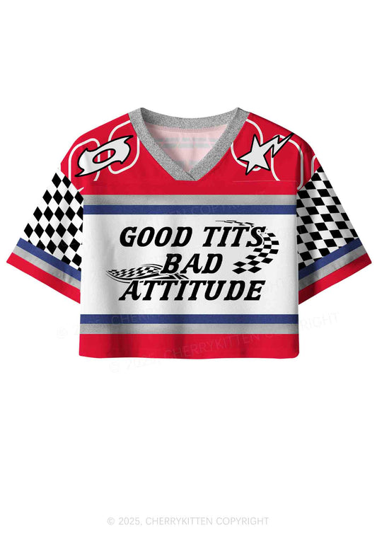 Custom Bad Attitude Y2K Crop Sport Jersey Shirts Cherrykitten