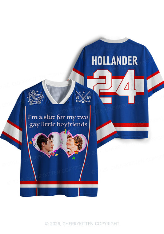 Blue Slxt For My Gay BF HR Y2K Sport Jersey Shirts Cherrykitten