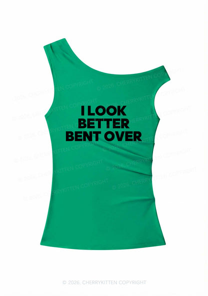 Look Better Bent Over Y2K Off Shoulder Tank Top Cherrykitten