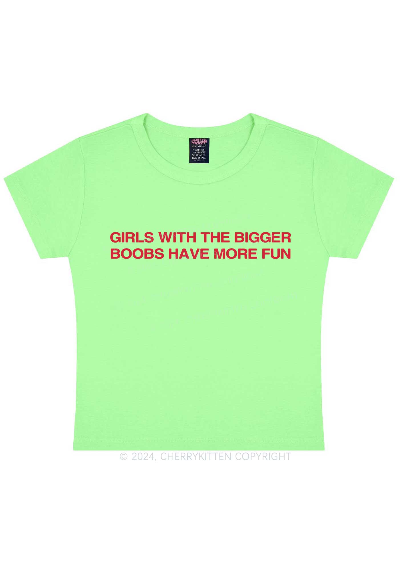 Girls Have More Fun Y2K Baby Tee Cherrykitten