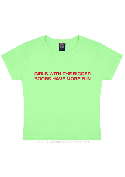 Girls Have More Fun Y2K Baby Tee Cherrykitten