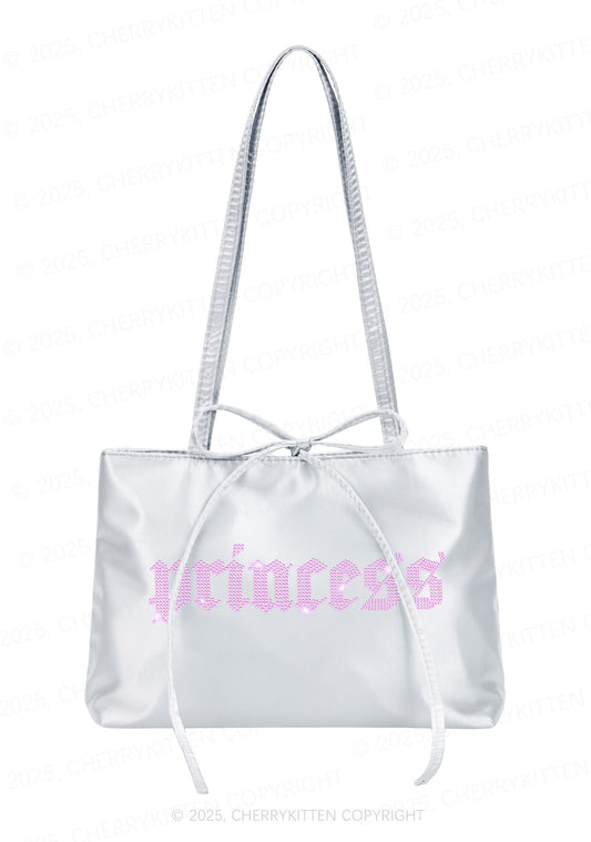 Rhinestone Princess Y2K Satin Bags Cherrykitten