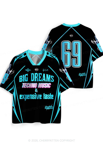 Big Dreams Techno Music Y2K Sport Jersey Shirts Cherrykitten