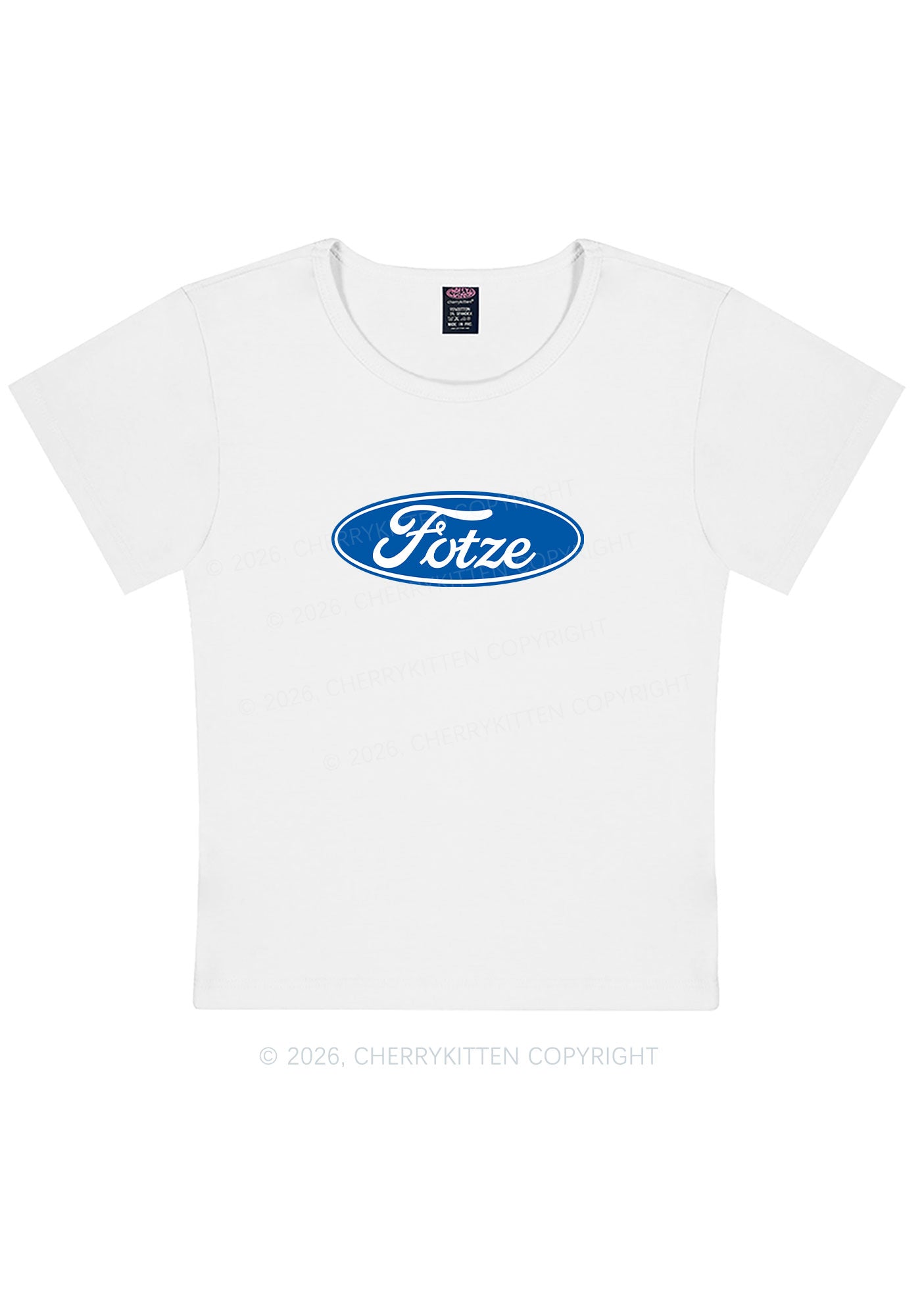 Fotze Y2K Baby Tee Cherrykitten