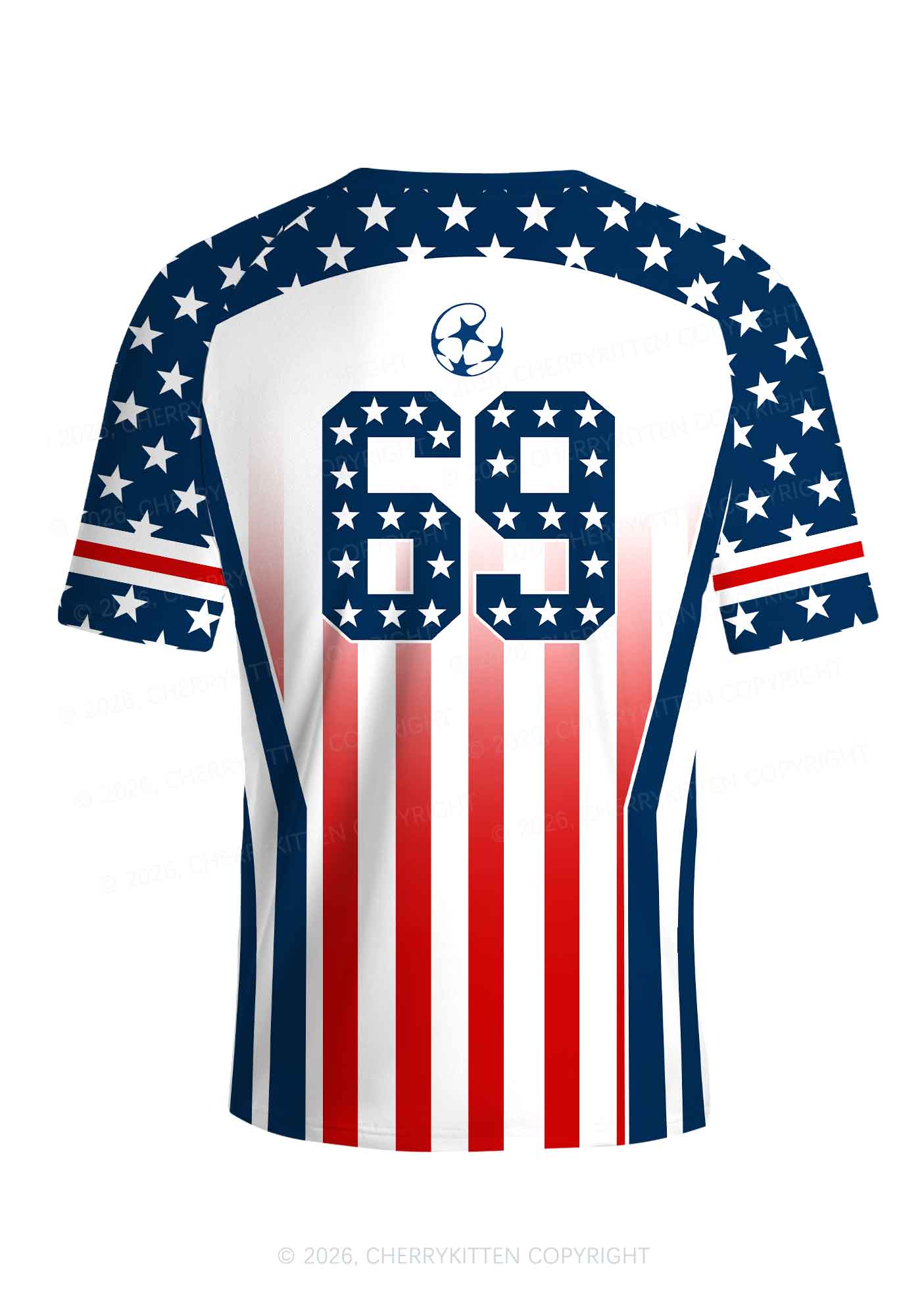 Custom American Flag Y2K Football Jersey Shirts Cherrykitten