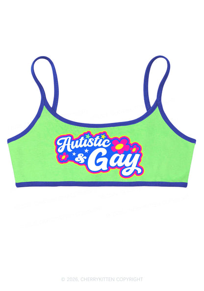Autistic Gay Pride Y2K Super Crop Cami Cherrykitten
