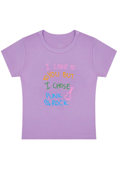 Curvy I Chose Punk Rock Baby Tee