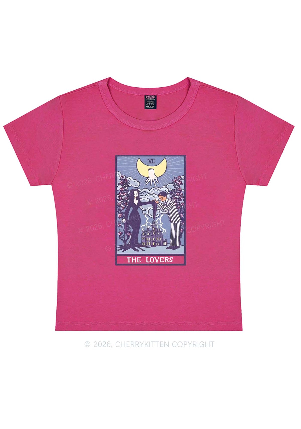 Halloween The Lovers Y2K Baby Tee Cherrykitten